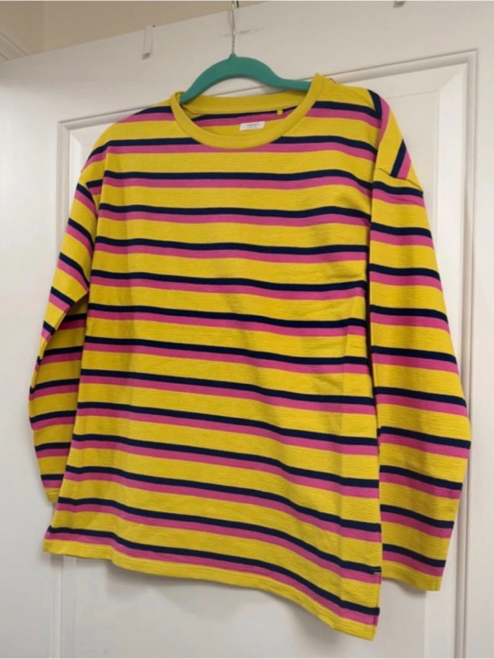 Yellow Striped Long-Sleeve Kids Top